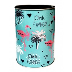Pahar pentru pensule sau accesorii Albastru cu Flamingo, art MJ  FL01